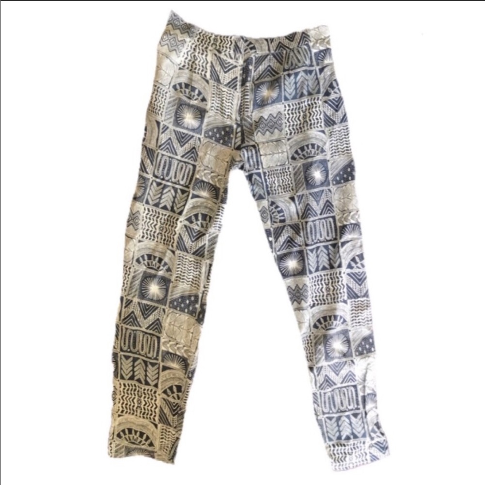 Mara Hoffman| Navy/White Patterned Viscose Pants